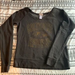 Junk Food! Baltimore Ravens off the shoulder sweatshirt